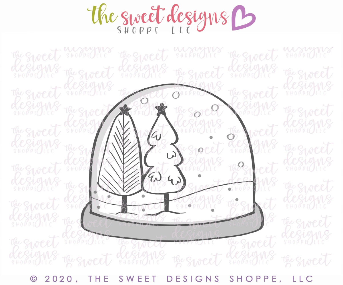 Cookie Cutters - Wide Snow Globe - Cookie Cutter - The Sweet Designs Shoppe - TSDS - - ALL,Christmas,Christmas / Winter,Christmas Cookies,Cookie Cutter,Promocode,snowglobe,STL,toy,toys