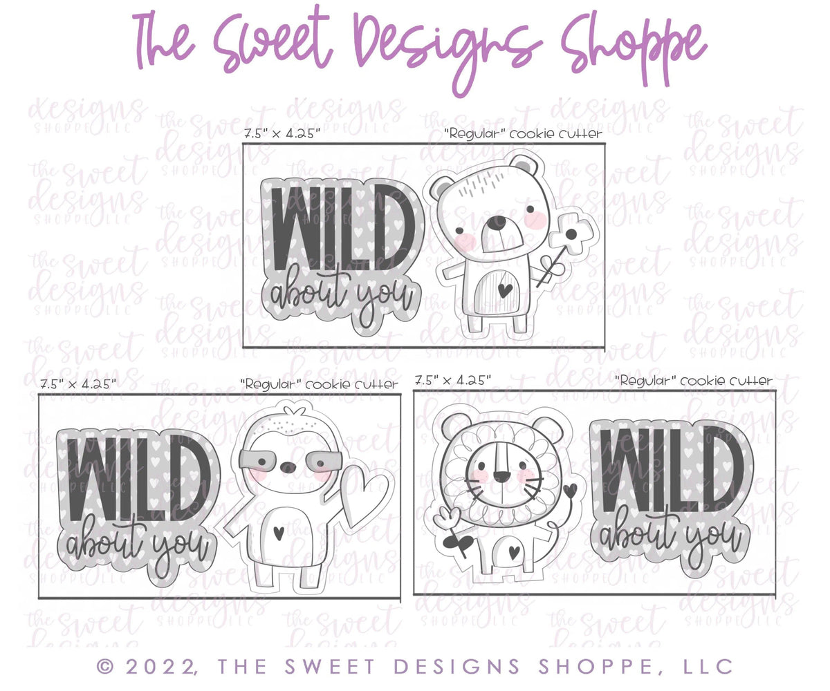 Cookie Cutters - Wild about You Cookie Cutters Set - Set of 4 - Cookie Cutters - The Sweet Designs Shoppe - TSDS - - ALL,Animal,Animals,Animals and Insects,Cookie Cutter,Mini Sets,Promocode,regular sets,set,valentine,Valentine's