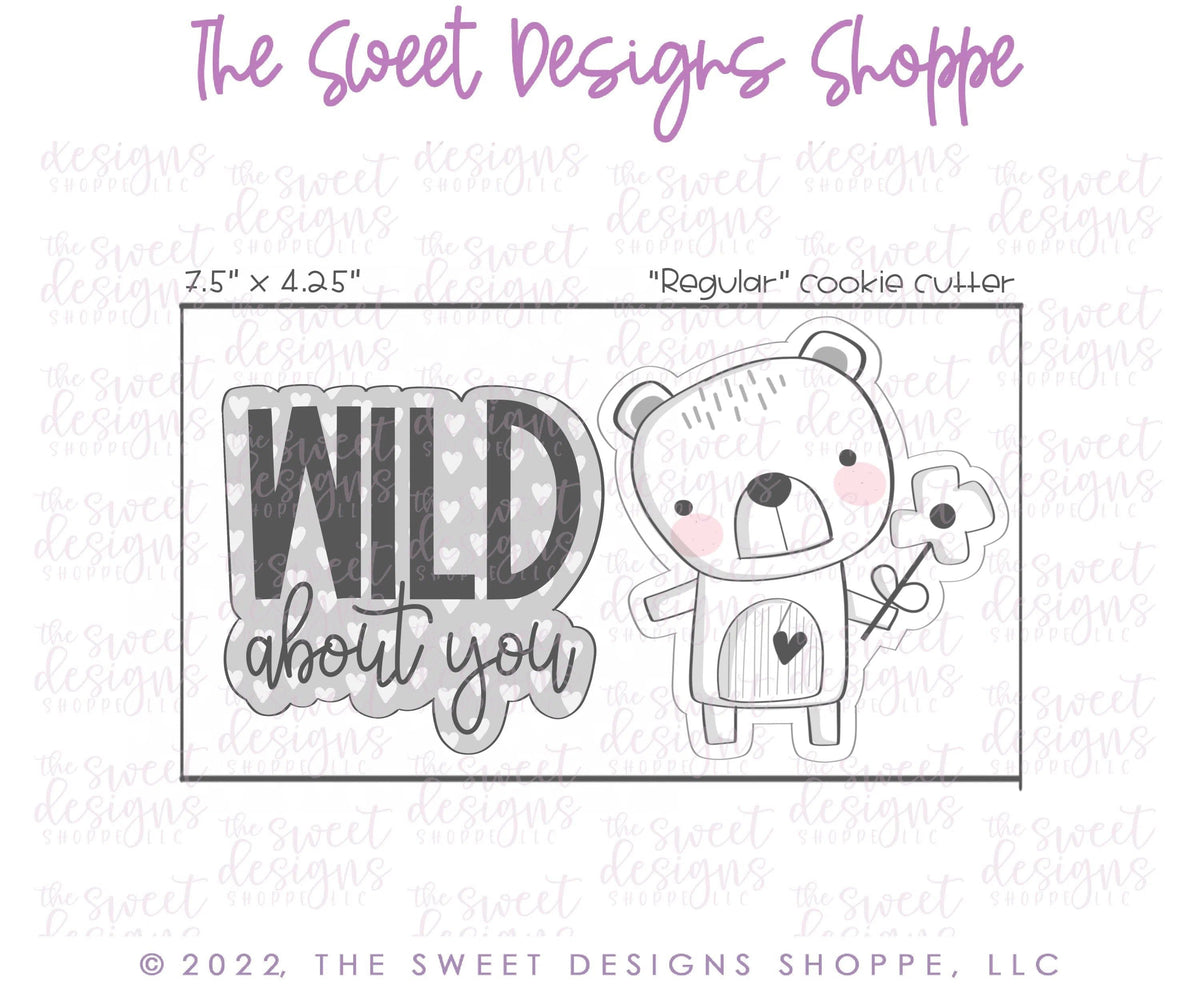Cookie Cutters - Wild about You Cookie Cutters Set - Set of 4 - Cookie Cutters - The Sweet Designs Shoppe - TSDS - - ALL,Animal,Animals,Animals and Insects,Cookie Cutter,Mini Sets,Promocode,regular sets,set,valentine,Valentine's