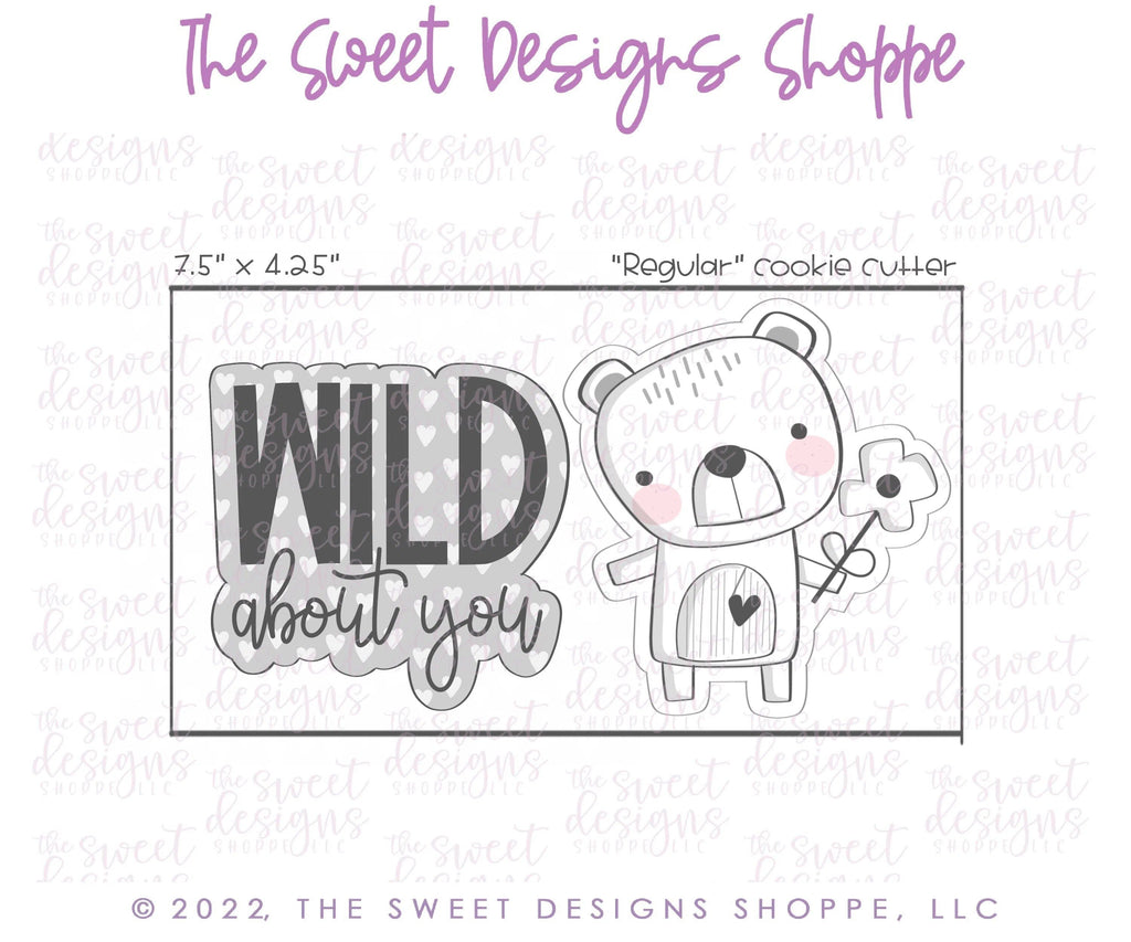 Cookie Cutters - Wild about You Cookie Cutters Set - Set of 4 - Cookie Cutters - The Sweet Designs Shoppe - TSDS - - ALL,Animal,Animals,Animals and Insects,Cookie Cutter,Mini Sets,Promocode,regular sets,set,valentine,Valentine's