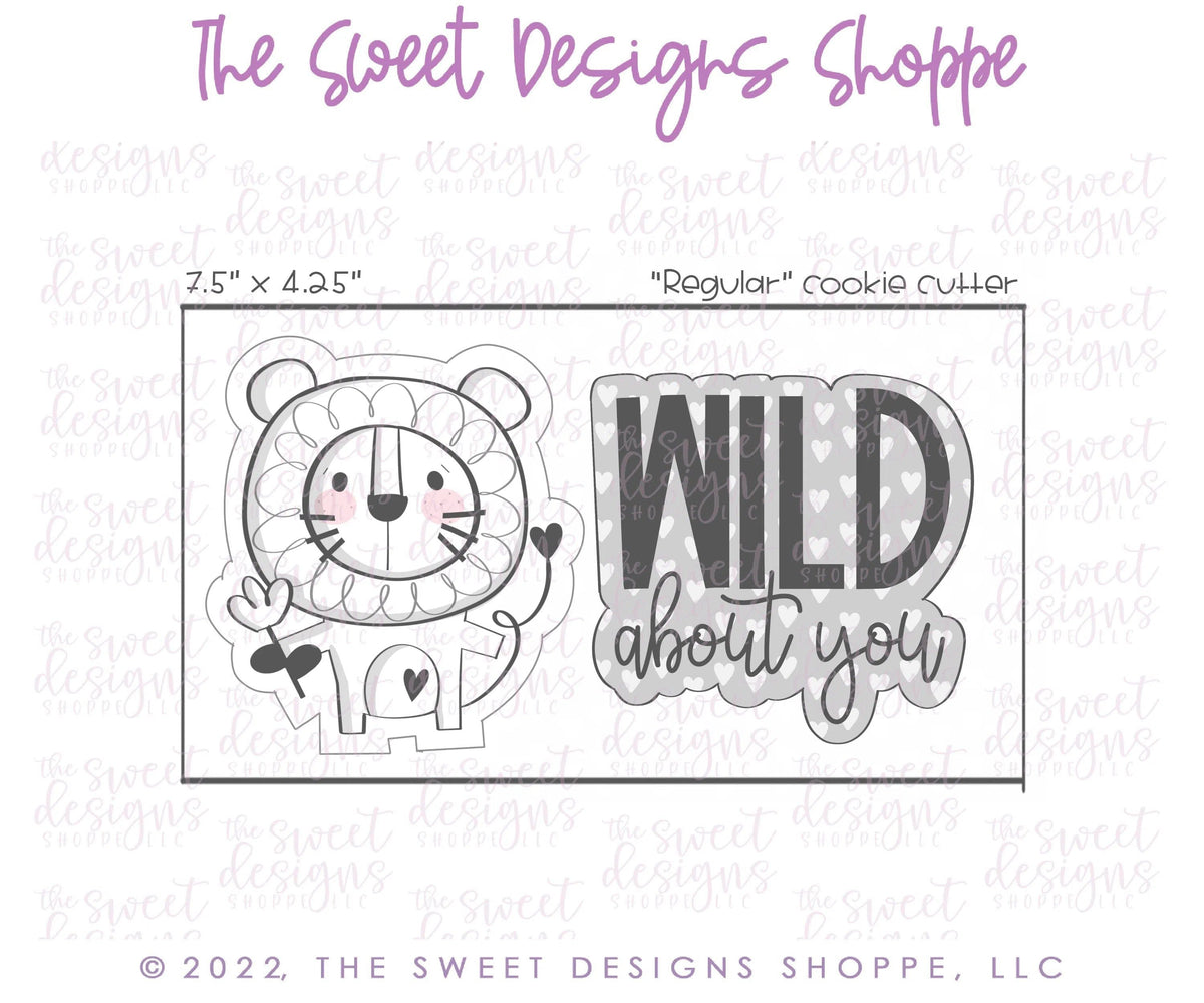Cookie Cutters - Wild about You Cookie Cutters Set - Set of 4 - Cookie Cutters - The Sweet Designs Shoppe - TSDS - - ALL,Animal,Animals,Animals and Insects,Cookie Cutter,Mini Sets,Promocode,regular sets,set,valentine,Valentine's