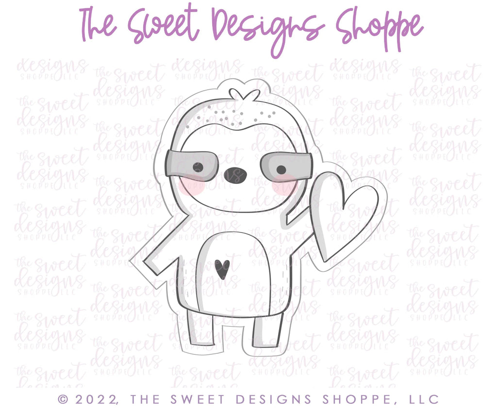 Cookie Cutters - Wild Sloth - Cookie Cutter - Sweet Designs Shoppe - - ALL, Animal, Animals, Cookie Cutter, kids, Promocode, valentine, valentines