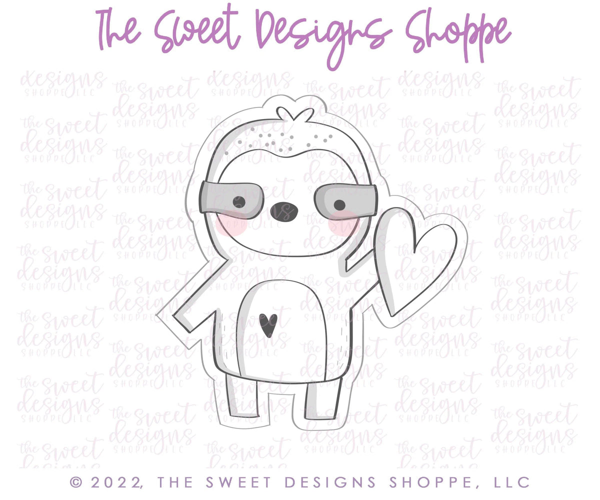 Cookie Cutters - Wild Sloth - Cookie Cutter - The Sweet Designs Shoppe - TSDS - - ALL,Animal,Animals,Cookie Cutter,kids,Promocode,STL,valentine,valentines