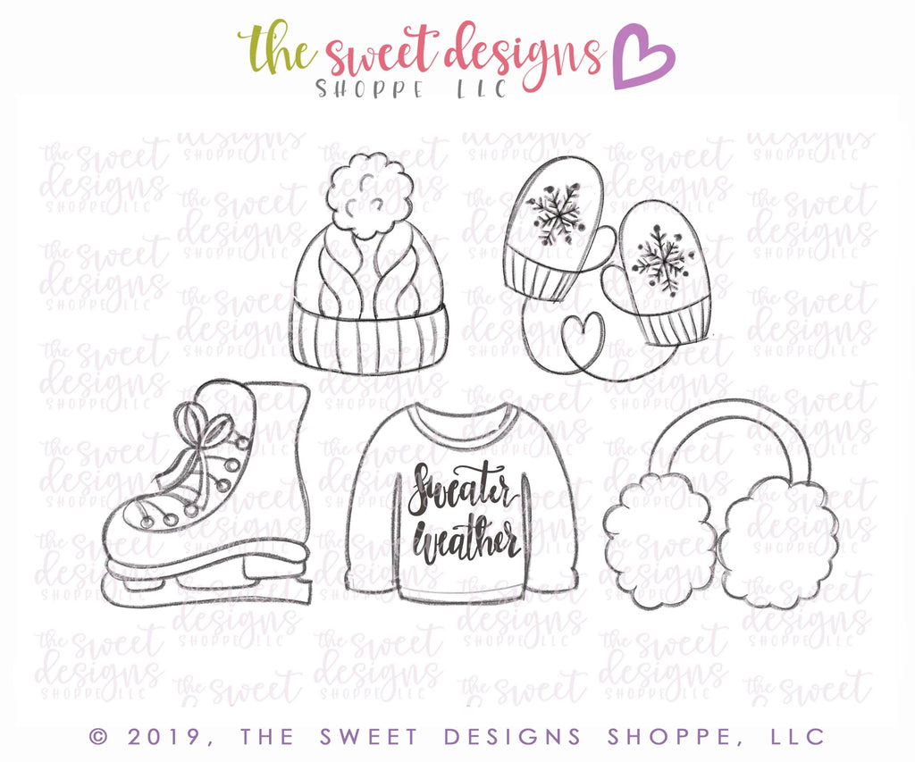 Cookie Cutters - Winter Set - Cookie Cutters - The Sweet Designs Shoppe - TSDS - - ALL,Christmas,Christmas / Winter,Christmas Cookies,clothing,Clothing / Accessories,Cookie Cutter,Mini Sets,Promocode,set