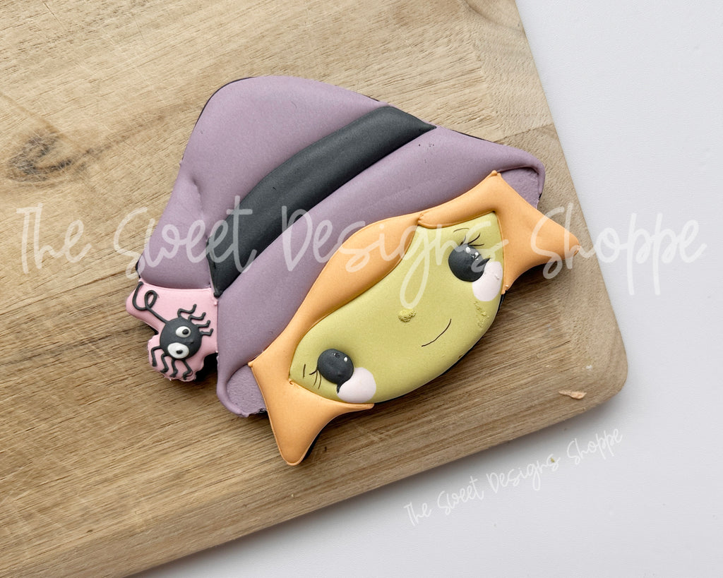 Cookie Cutters - Witch Face with Spider - Cookie Cutter - The Sweet Designs Shoppe - TSDS - - ALL,Cookie Cutter,halloween,happy halloween,Promocode,STL,witch face