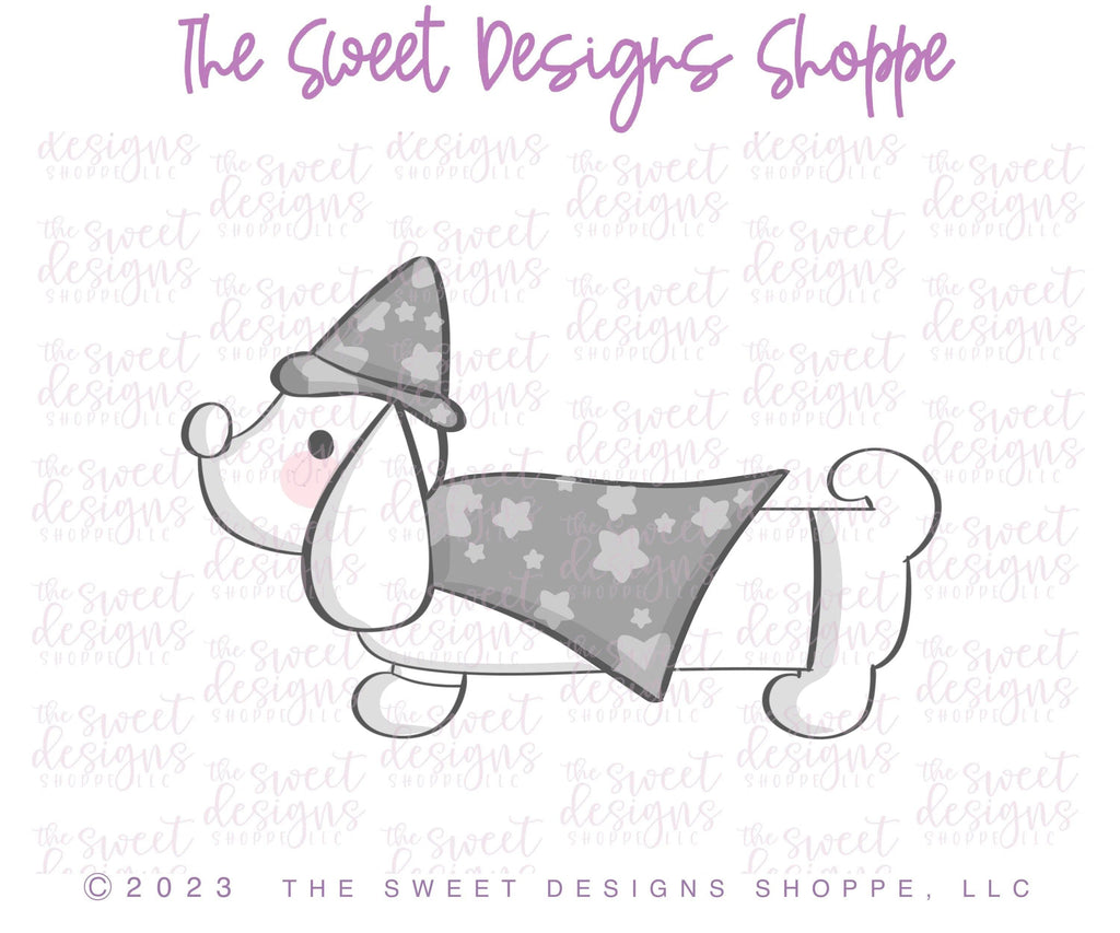 Cookie Cutters - Witch Halloween Dog - Cookie Cutter - The Sweet Designs Shoppe - TSDS - - ALL,Animal,Animals,Animals and Insects,Cookie Cutter,Fall / Halloween,halloween,Promocode,Witch