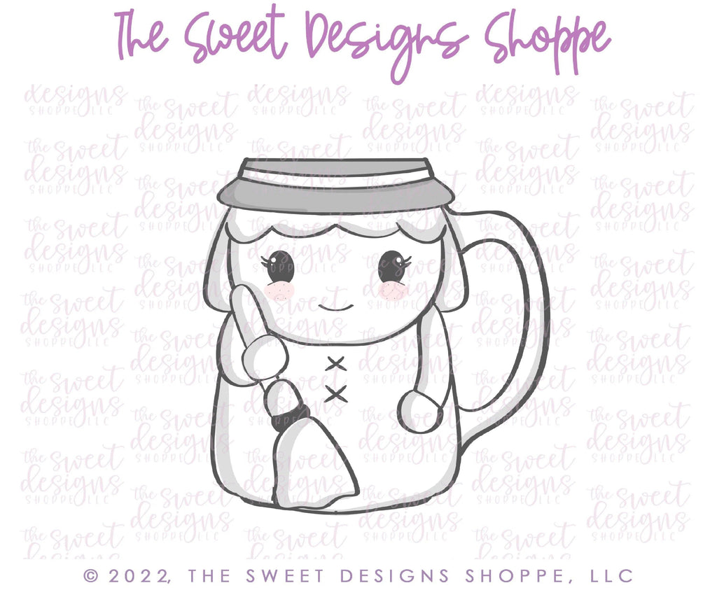 Cookie Cutters - Witch Mug - Cookie Cutter - The Sweet Designs Shoppe - - ALL, Cookie Cutter, Food, Food and Beverage, Food beverages, halloween, mug, mugs, Promocode