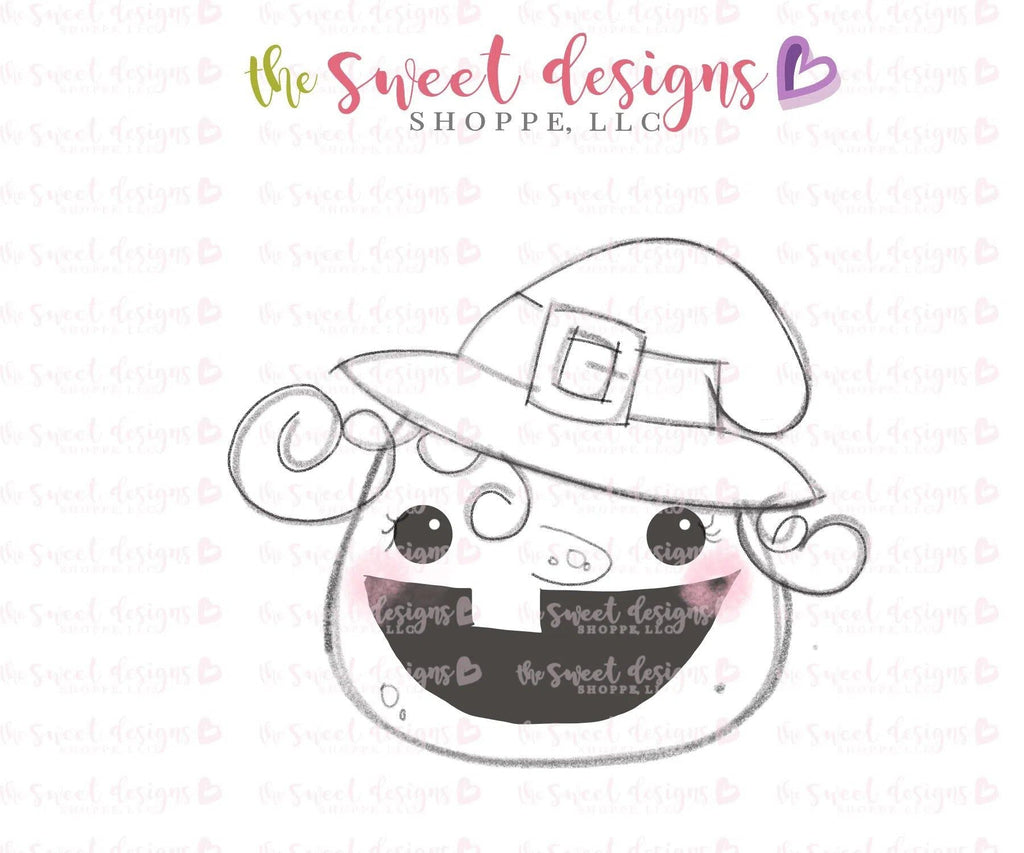 Cookie Cutters - Witch Pumpkin- Cookie Cutter - The Sweet Designs Shoppe - TSDS - - ALL,Cat,Cookie Cutter,Customize,fall,Fall / Halloween,Fall / Thanksgiving,Food,Food & Beverages,halloween,Promocode,Pumpkin,STL,thanksgiving,Vegetable