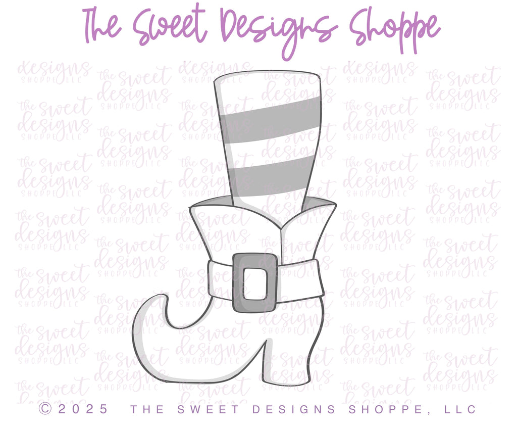 Cookie Cutters - Witch Shoe with Stocking - Cookie Cutter - The Sweet Designs Shoppe - TSDS - - ALL,boots,clothing,Clothing / Accessories,Cookie Cutter,Fall / Halloween,Halloween,Promocode,STL,Witch