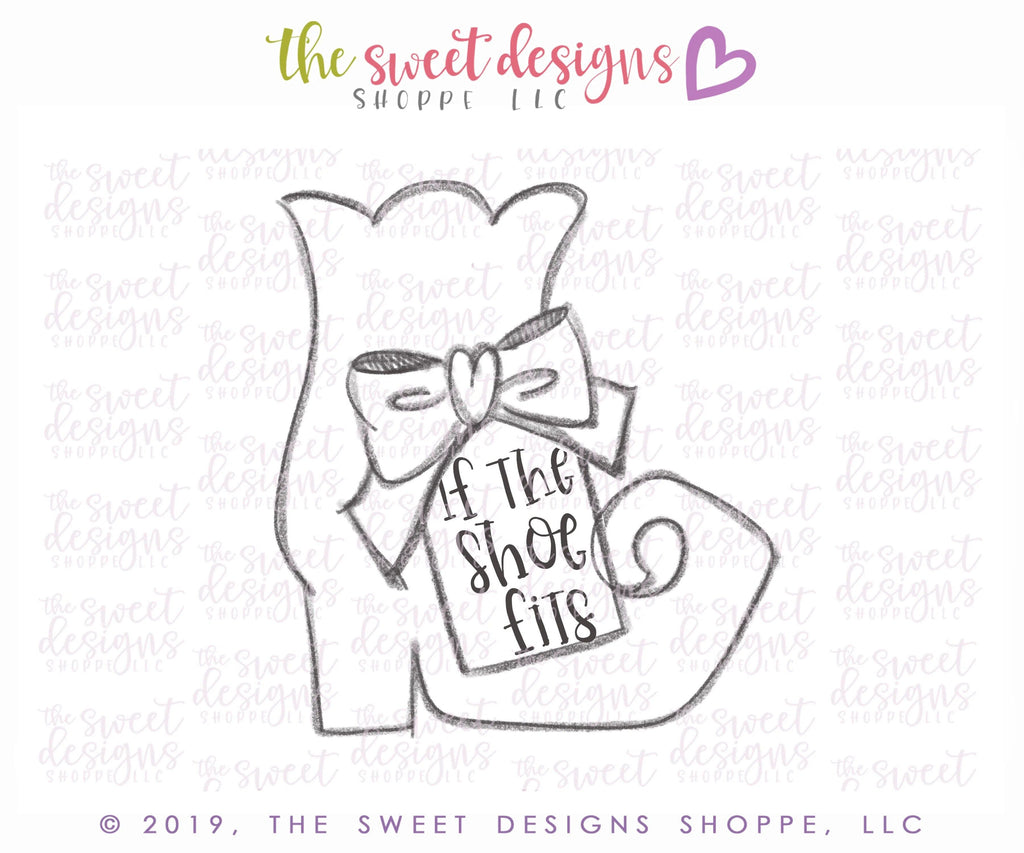 Cookie Cutters - Witch Shoe with Tag - Cookie Cutter - The Sweet Designs Shoppe - TSDS - - ALL,Animal,Animals,clothing,Clothing / Accessories,Cookie Cutter,Fall / Halloween,Halloween,Promocode,Witch