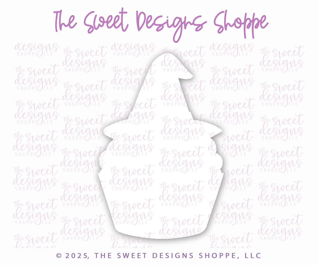 Cookie Cutters - Witchy Cupcake - Cookie Cutter - The Sweet Designs Shoppe - TSDS - - ALL,Cookie Cutter,Cupcake,Fall,Fall / Thanksgiving,fall cupcake,Fall Halloween,Fall Vibes,halloween,Halloween / Fall / Thanksgiving,STL,treats,witchy cupcake