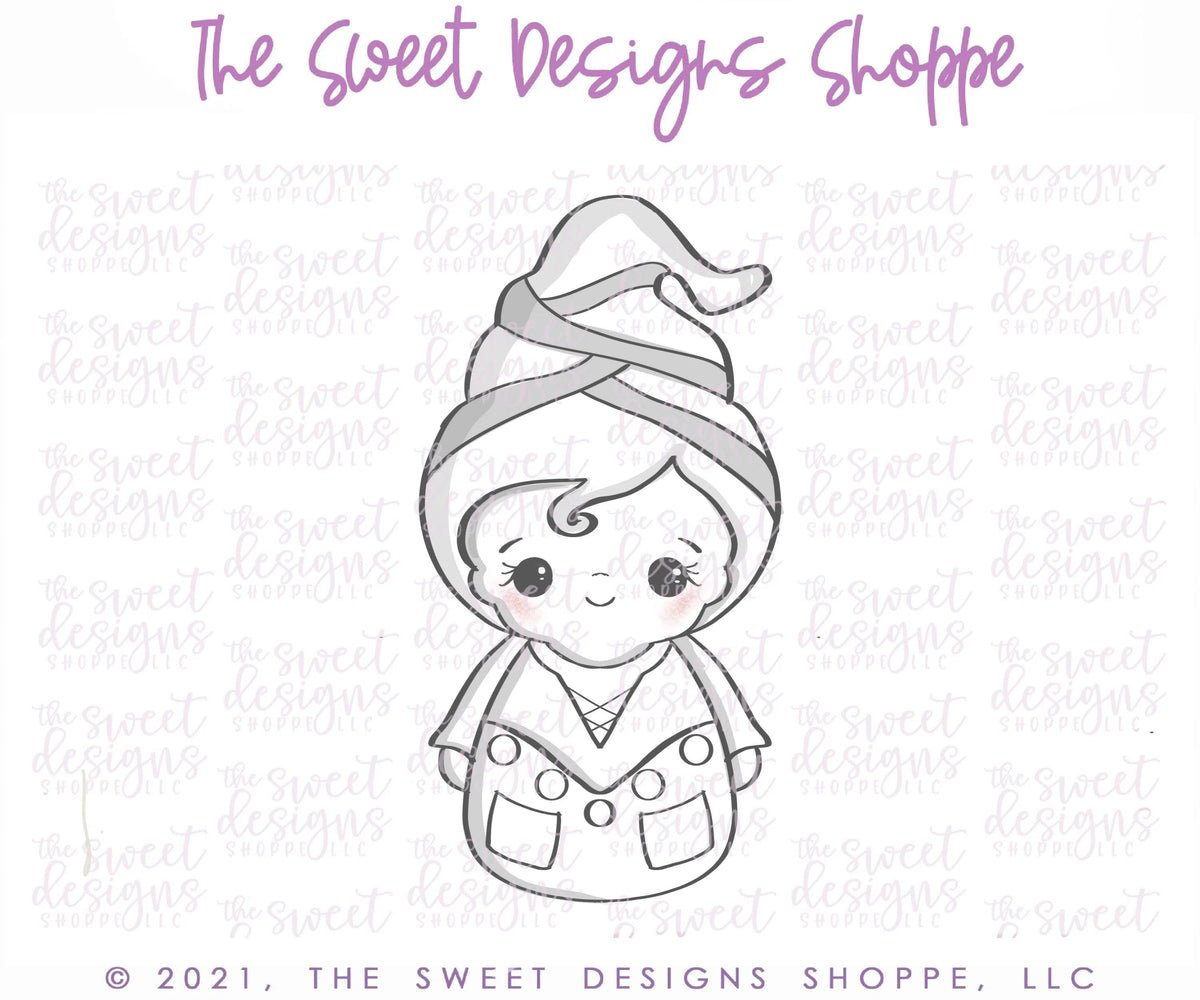 Cookie Cutters - Wobbly Brunette Witch - Cookie Cutter - The Sweet Designs Shoppe - TSDS - - ALL,Cookie Cutter,halloween,kids,Kids / Fantasy,Promocode,STL,wobble