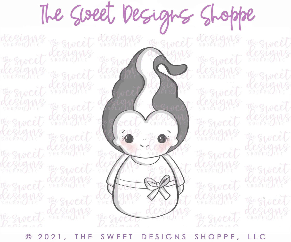 Cookie Cutters - Wobbly Brunette Witch - Cookie Cutter - The Sweet Designs Shoppe - TSDS - - ALL,Cookie Cutter,halloween,kids,Kids / Fantasy,Promocode,STL,wobble