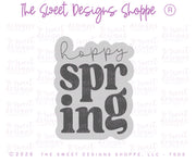 Cookie Cutters - Wobbly Chick & Hoppy SPRING Plaque - Set of 2 - Cookie Cutters - The Sweet Designs Shoppe - TSDS - - ALL,Animal,Animals,Cookie Cutter,Easter,Easter / Spring,PLAQUES HANDLETTERING,Promocode,regular sets,set,STL