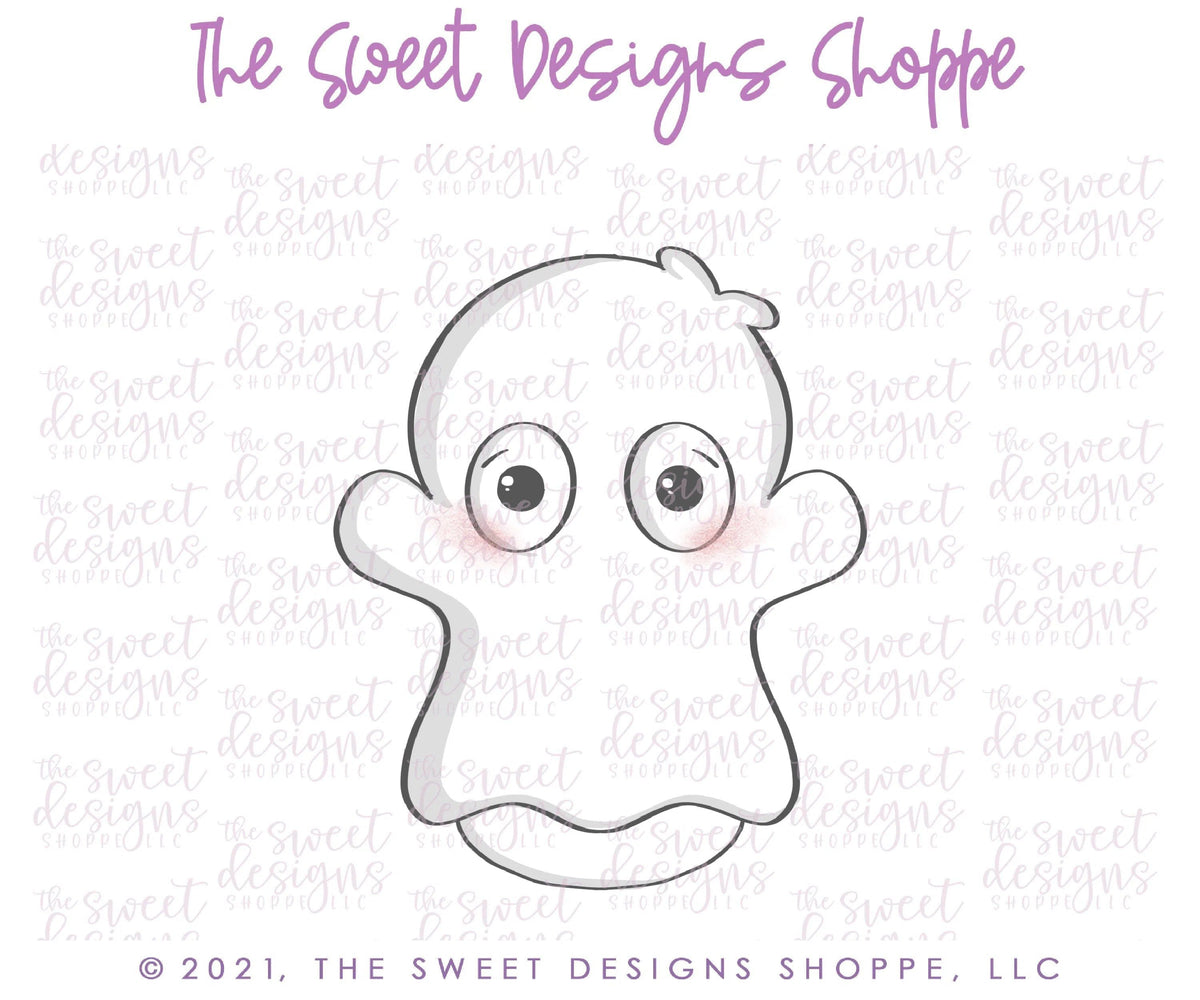 Cookie Cutters - Wobbly Ghost - Cookie Cutter - The Sweet Designs Shoppe - TSDS - - ALL,Boo,Cookie Cutter,F,Ghost,halloween,kids,Kids / Fantasy,Promocode,STL,Wobble