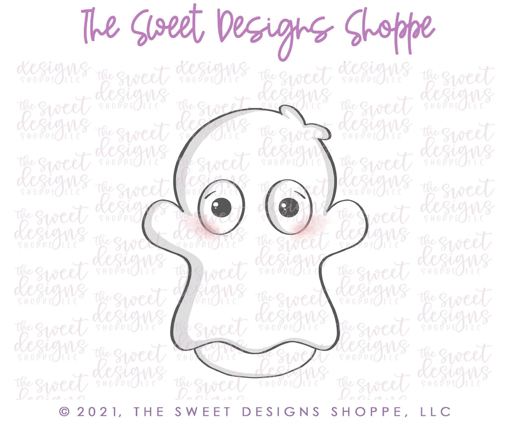Cookie Cutters - Wobbly Ghost - Cookie Cutter - The Sweet Designs Shoppe - TSDS - - ALL,Boo,Cookie Cutter,Ghost,halloween,kids,Kids / Fantasy,Promocode,Wobble