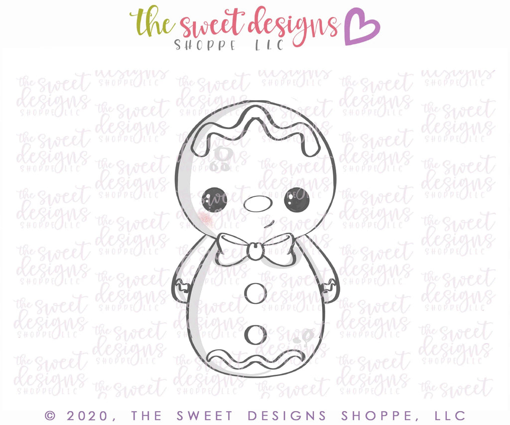 Cookie Cutters - Wobbly Ginger Boy - Cookie Cutter - The Sweet Designs Shoppe - TSDS - - ALL,Christmas,Christmas / Winter,Christmas Cookies,Cookie Cutter,Ginger boy,Ginger bread,Ginger girl,gingerbread,Promocode,Wobble