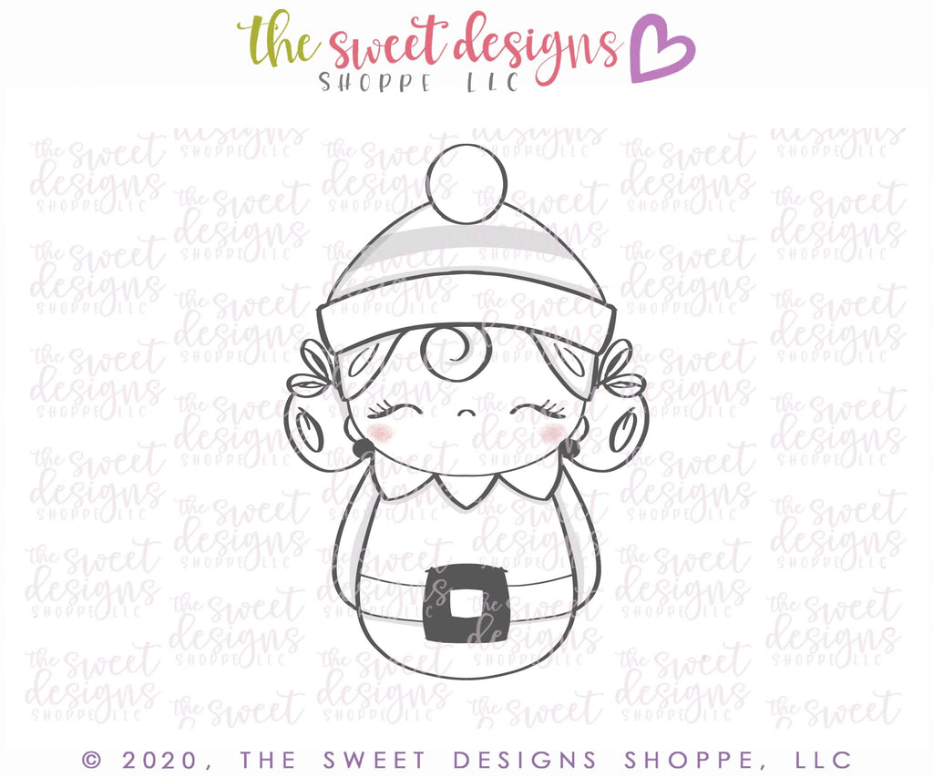 Cookie Cutters - Wobbly Girl Elf - Cookie Cutter - The Sweet Designs Shoppe - TSDS - - ALL,baby toys,Christmas,Christmas / Winter,Christmas Cookies,Cookie Cutter,Promocode,toy,toys,wobble