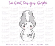 Cookie Cutters - Wobbly Morticia - Cookie Cutter - The Sweet Designs Shoppe - TSDS - - ALL,Cookie Cutter,halloween,Kids / Fantasy,Promocode,STL,Wobble