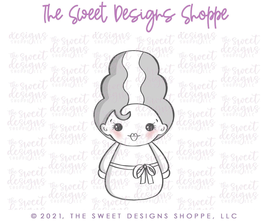 Cookie Cutters - Wobbly Morticia - Cookie Cutter - The Sweet Designs Shoppe - TSDS - - ALL,Cookie Cutter,halloween,Kids / Fantasy,Promocode,Wobble