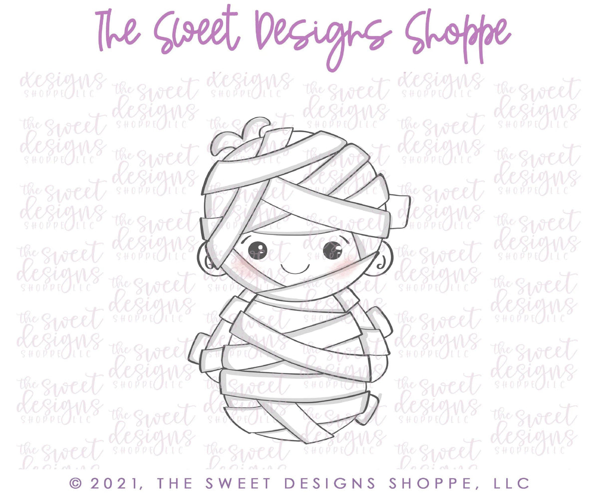Cookie Cutters - Wobbly Mummy - Cookie Cutter - The Sweet Designs Shoppe - TSDS - - ALL,Cookie Cutter,halloween,kids,Kids / Fantasy,Promocode,STL,Wobble