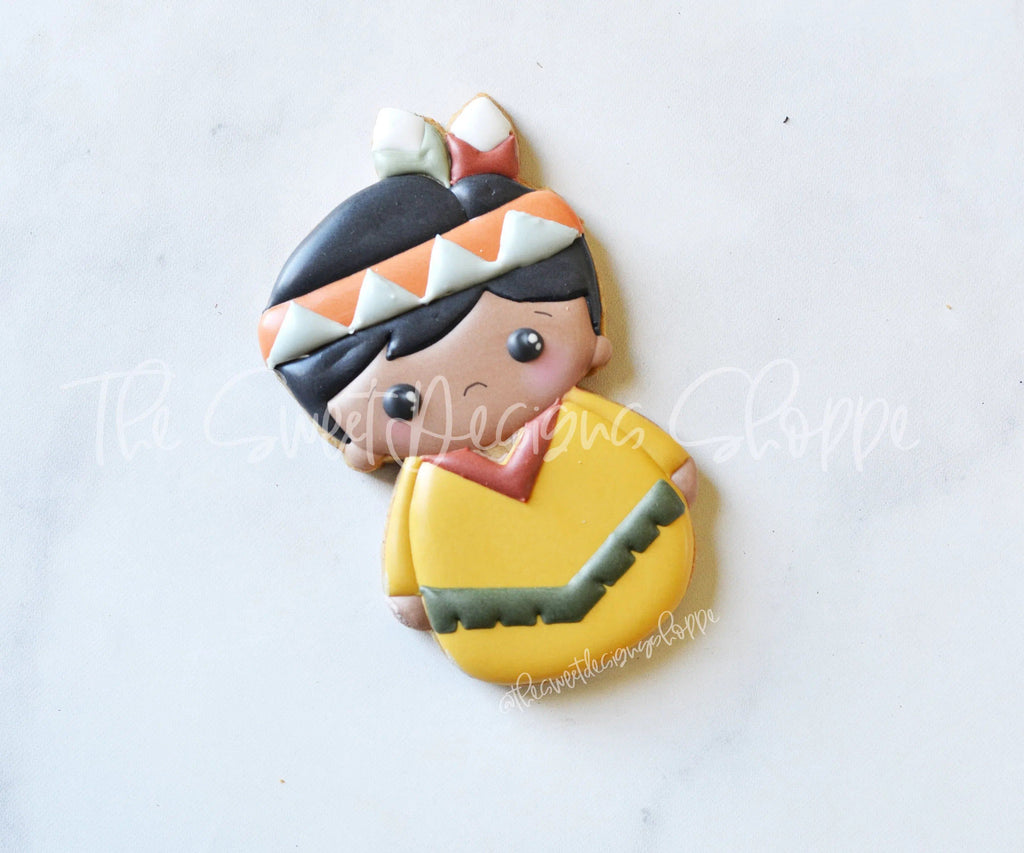 Cookie Cutters - Wobbly Native American Boy - Cookie Cutter - The Sweet Designs Shoppe - TSDS - - ALL,Cookie Cutter,Fall,Fall / Thanksgiving,Indian,Promocode,thanksgiving,wobble