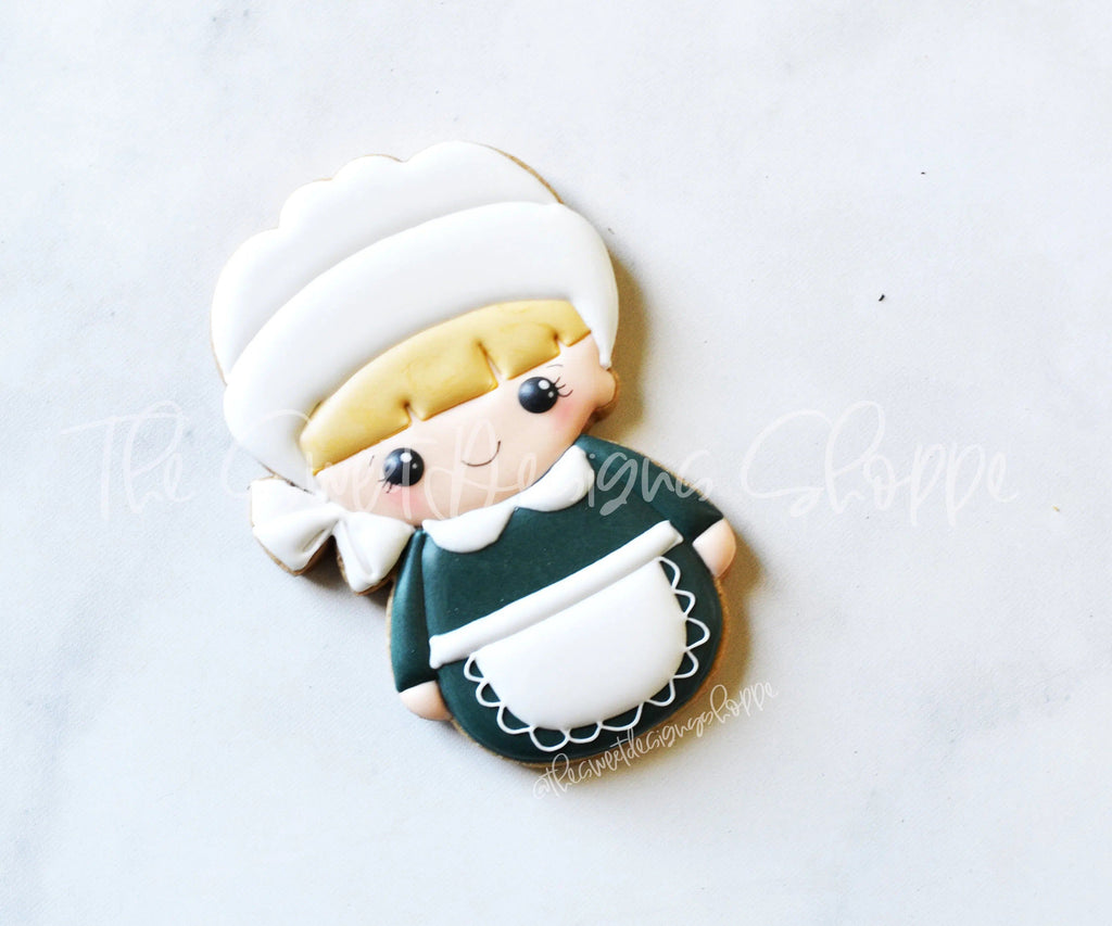 Cookie Cutters - Wobbly Pilgrim Girl - Cookie Cutter - The Sweet Designs Shoppe - TSDS - - ALL,Cookie Cutter,Fall,Fall / Thanksgiving,Promocode,thanksgiving,wobble