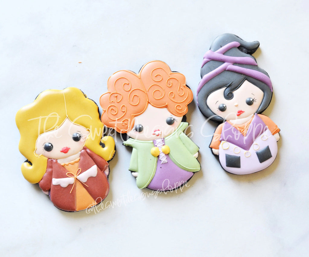 Cookie Cutters - Wobbly Witch Sisters Set - Cookie Cutters - The Sweet Designs Shoppe - TSDS - - ALL,Cookie Cutter,halloween,Halloween set,Halloween Sets,Hocus pocus,Mini Sets,Promocode,regular sets,sanders sisters,set