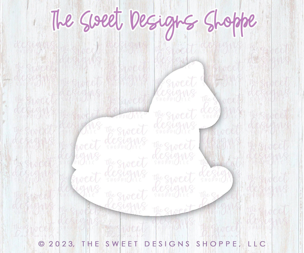 Cookie Cutters - Wood Rocking Horse - Cookie Cutter - The Sweet Designs Shoppe - TSDS - - ALL,Baby,Baby / Kids,baby shower,Cookie Cutter,kids,Kids / Fantasy,Promocode,Rocking Horse,rockinghorse,STL,Wooden