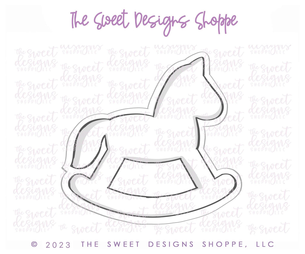 Cookie Cutters - Wood Rocking Horse - Cookie Cutter - The Sweet Designs Shoppe - TSDS - - ALL,Baby,Baby / Kids,baby shower,Cookie Cutter,kids,Kids / Fantasy,Promocode,Rocking Horse,rockinghorse,STL,Wooden