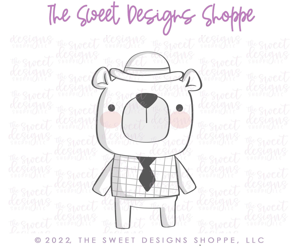 Cookie Cutters - Working Bear - Cookie Cutter - The Sweet Designs Shoppe - TSDS - - ALL,Animal,Animals,Animals and Insects,Cookie Cutter,dad,Father,father's day,grandfather,mother,Mothers Day,Promocode,STL