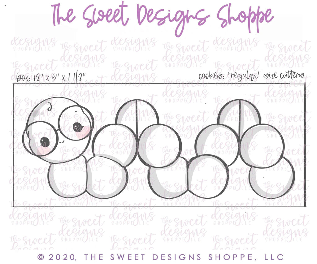 Cookie Cutters - Worm Set - Cookie Cutters - The Sweet Designs Shoppe - TSDS - - ALL,Animal,Animals,Animals and Insects,back to school,Cookie Cutter,Grad,Graduation,graduations,Promocode,regular sets,School,School / Graduation,school supplies,set,sets