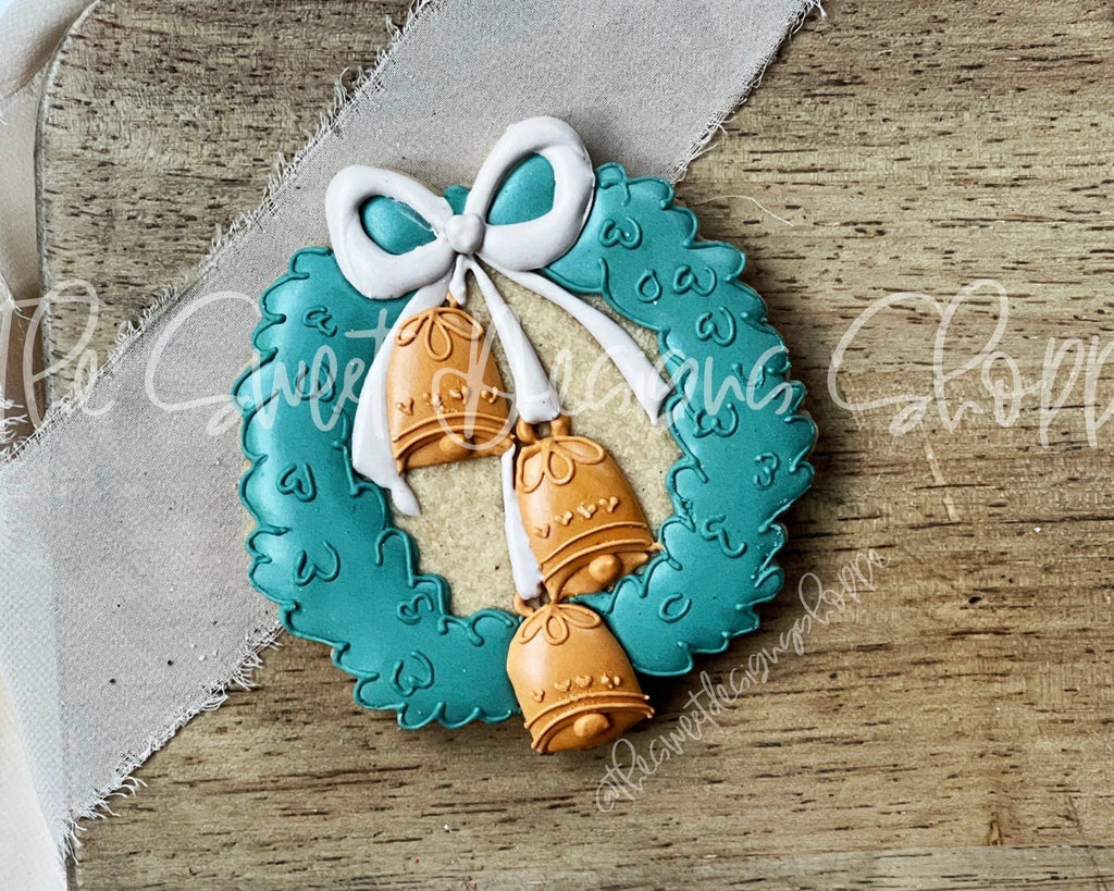 Cookie Cutters - Wreath with Bells - Cookie Cutter - The Sweet Designs Shoppe - TSDS - - ALL,Christmas,Christmas / Winter,Christmas Cookies,Cookie Cutter,home,Promocode