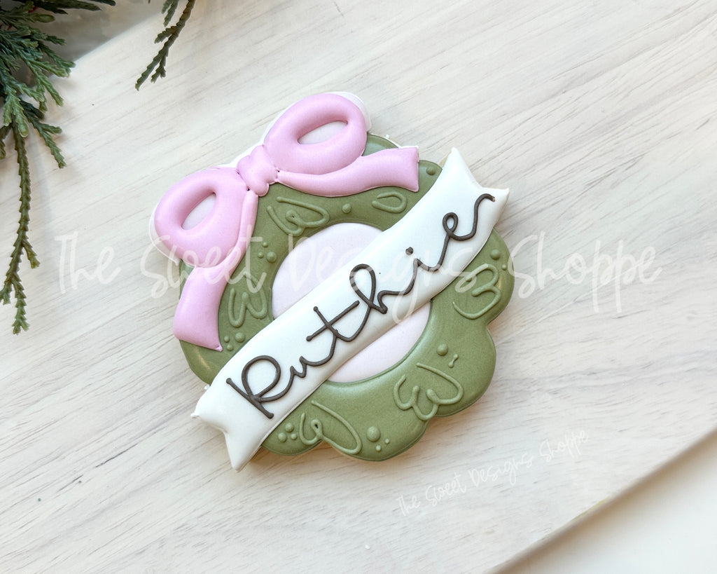 Cookie Cutters - Wreath with Ribbon - Cookie Cutter - The Sweet Designs Shoppe - TSDS - - ALL,Autumn,Christmas,Christmas / Winter,Cookie Cutter,Fall,Fall / Thanksgiving,new,Promocode,STL,thanksgiving