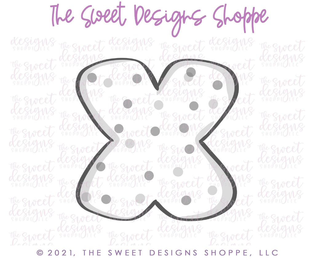Cookie Cutters - X Frosted Cracker- Cookie Cutter - The Sweet Designs Shoppe - TSDS - - ALL,Cookie Cutter,cracker,Fonts,Frosted Cracker,letter,Promocode,Spring,Valentine,Valentines