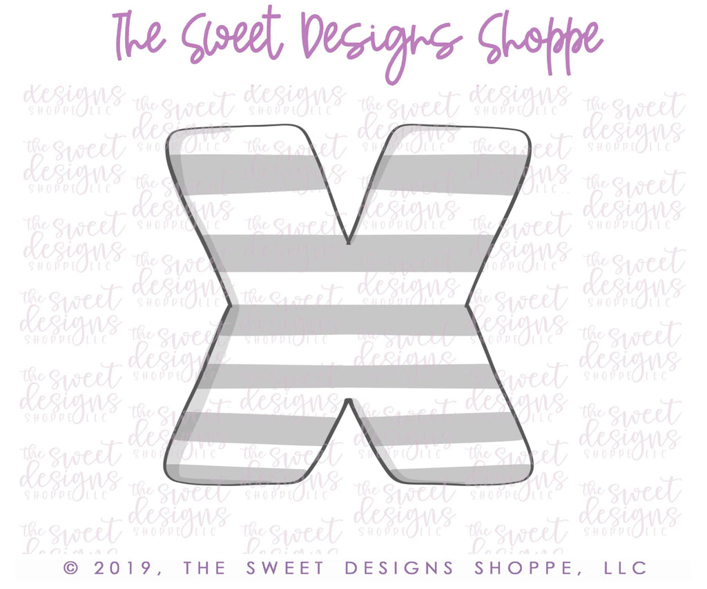 Cookie Cutters - X-Hugs (2018) v2- Cookie Cutter - Sweet Designs Shoppe - - ALL, Cookie Cutter, Fonts, letter, Promocode, Spring, Valentine, Valentines