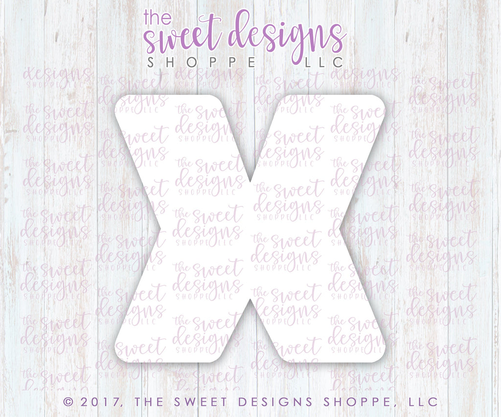 Cookie Cutters - X-Hugs (2018) v2- Cookie Cutter - The Sweet Designs Shoppe - - ALL, Cookie Cutter, Fonts, letter, Promocode, Spring, Valentine, Valentines, X 002