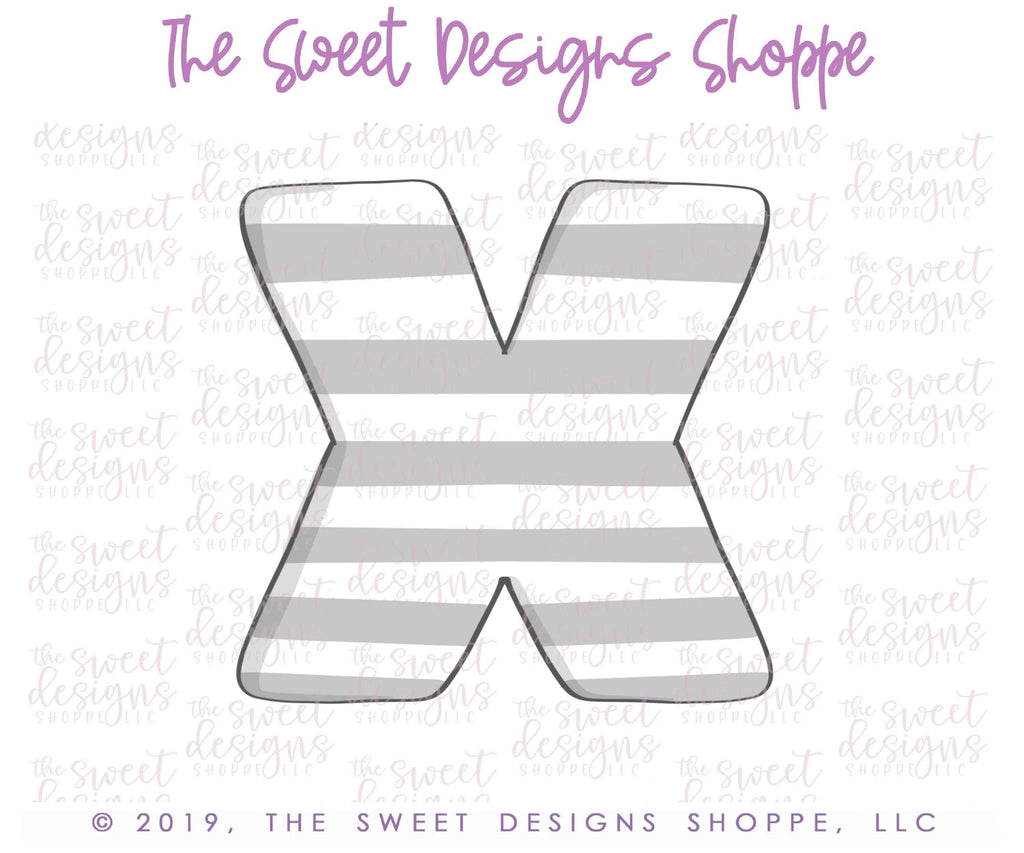 Cookie Cutters - X-Hugs (2018) v2- Cookie Cutter - The Sweet Designs Shoppe - - ALL, Cookie Cutter, Fonts, letter, Promocode, Spring, Valentine, Valentines