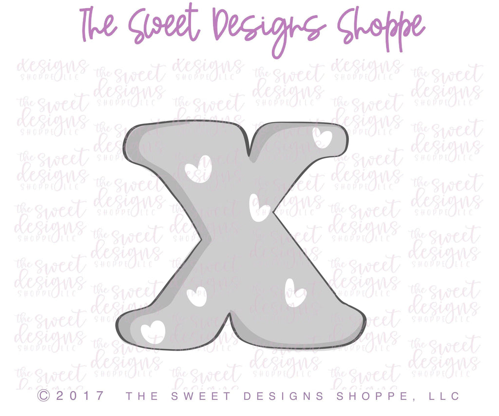 Cookie Cutters - X-Hugs v2- Cookie Cutter - The Sweet Designs Shoppe - - ALL, Cookie Cutter, Fonts, letter, Promocode, Spring, Valentine, Valentines