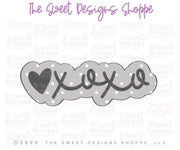 Cookie Cutters - xoxo Plaque - Cookie Cutter - The Sweet Designs Shoppe - TSDS - - ALL,Cookie Cutter,I love you,Love,love you beary much,Plaque,Plaques,PLAQUES HANDLETTERING,Promocode,STL,valentines