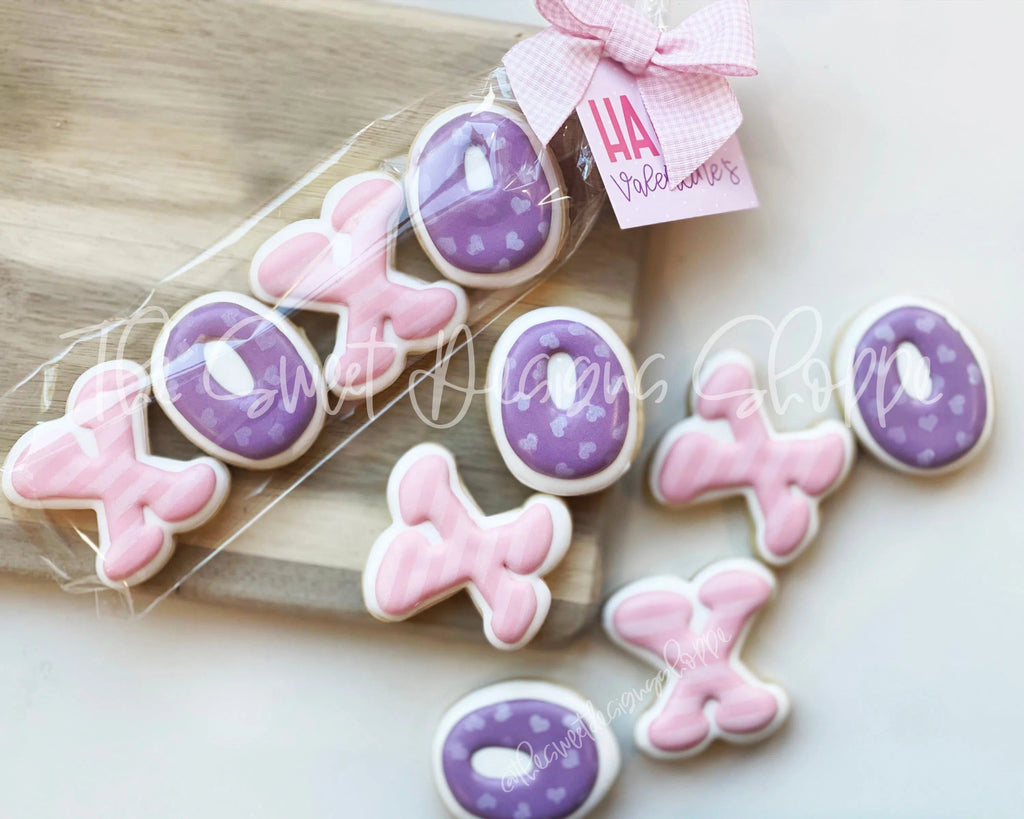 Cookie Cutters - XOXO Retro Cookie Cutters Set - Set of 2 - Cookie Cutters - The Sweet Designs Shoppe - TSDS - - ALL,Cookie Cutter,groovy,letter,Lettering,Letters,letters and numbers,Mini Sets,Promocode,regular sets,Retro,set,STL,text,valentine,Valentine's