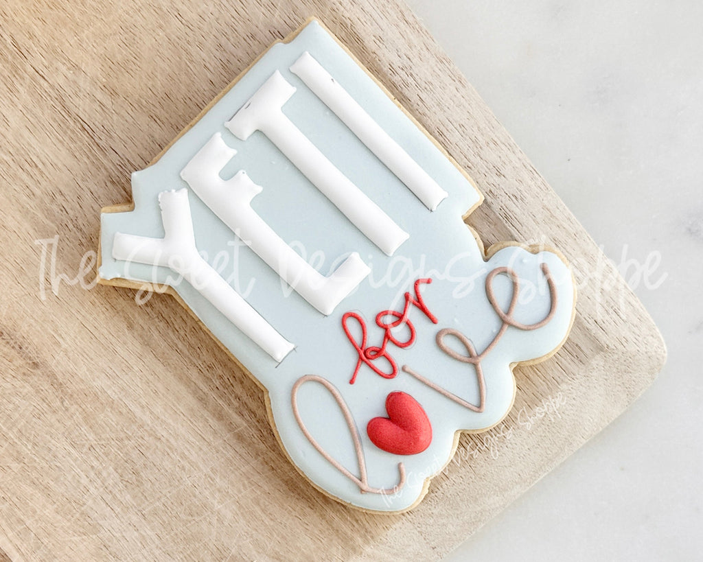 Cookie Cutters - YETi for Love Plaque - Cookie Cutter - The Sweet Designs Shoppe - TSDS - - ALL,chunky,Cookie Cutter,Plaque,Plaques,Promocode,STL,valentine,Valentine's,Yeti