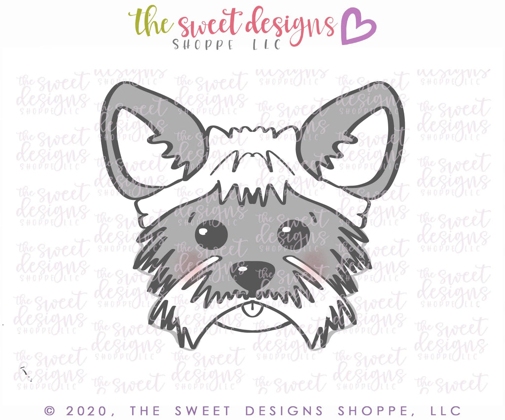 Cookie Cutters - Yorkie Dog Face - Cookie Cutter - The Sweet Designs Shoppe - - ALL, Animal, Cookie Cutter, dog, dog face, dogface, pet, Promocode