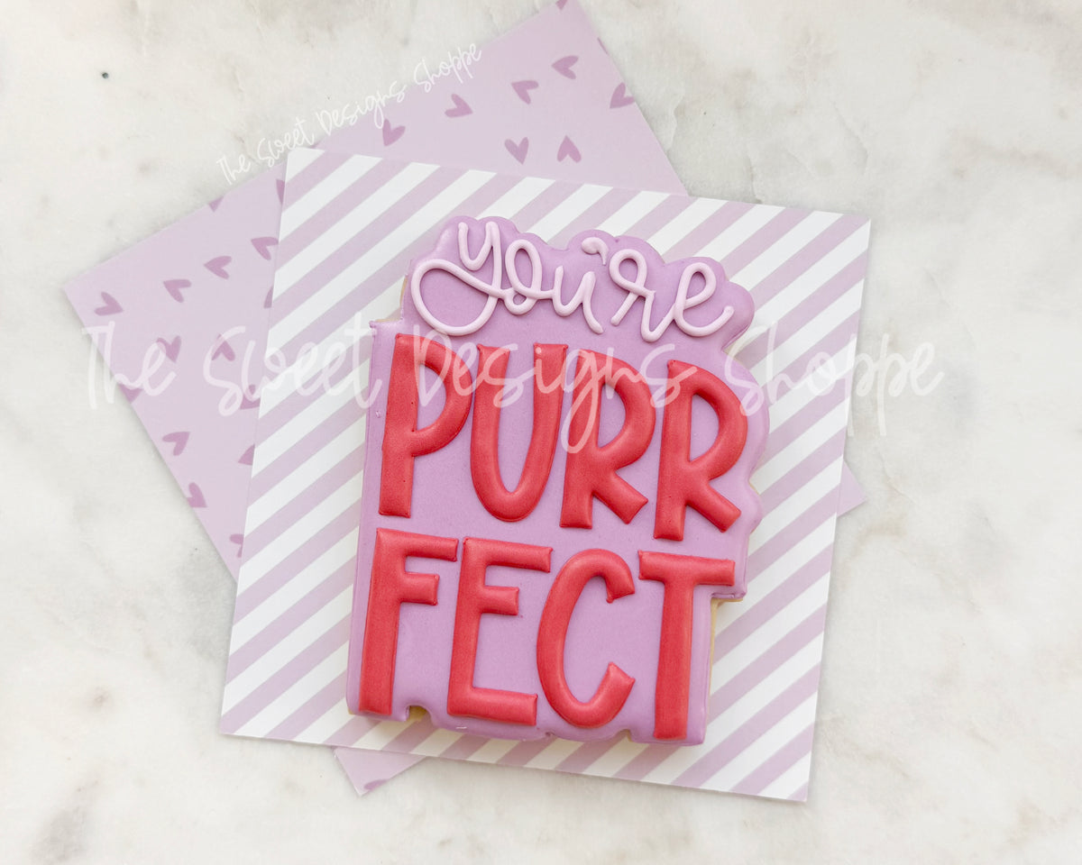Cookie Cutters - You are Purrfect Plaque - Cookie Cutter - The Sweet Designs Shoppe - TSDS - - ALL,Animals,Cookie Cutter,Love,Plaque,Plaques,Promocode,sending you love plaque,STL,valenteine,valentine,Valentine's,Valentines 2026,valentines plaques
