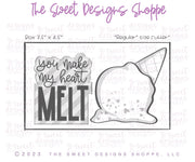 Cookie Cutters - You make my heart MELT Plaque & Melted Ice Cream Cookie Cutter - Set of 2 - Cookie Cutters - The Sweet Designs Shoppe - TSDS - - ALL,Cookie Cutter,Food,Food & Beverages,Food and Beverage,Love,Mini Sets,Plaque,Plaques,PLAQUES HANDLETTERING,Promocode,regular sets,set,Sweets,valentine,valentines
