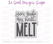 Cookie Cutters - You make my heart MELT Plaque & Melted Ice Cream Cookie Cutter - Set of 2 - Cookie Cutters - The Sweet Designs Shoppe - TSDS - - ALL,Cookie Cutter,Food,Food & Beverages,Food and Beverage,Love,Mini Sets,Plaque,Plaques,PLAQUES HANDLETTERING,Promocode,regular sets,set,Sweets,valentine,valentines