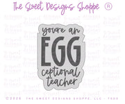 Cookie Cutters - you're an EGG ceptional Teacher Plaque - Cookie Cutter - The Sweet Designs Shoppe - TSDS - - ALL,Animal,Animals,Animals and Insects,back to school,Cookie Cutter,Easter,Easter / Spring,handlettering,Plaque,Plaques,PLAQUES HANDLETTERING,Promocode,School,School / Graduation,STL,Teacher,Teacher Appreciation