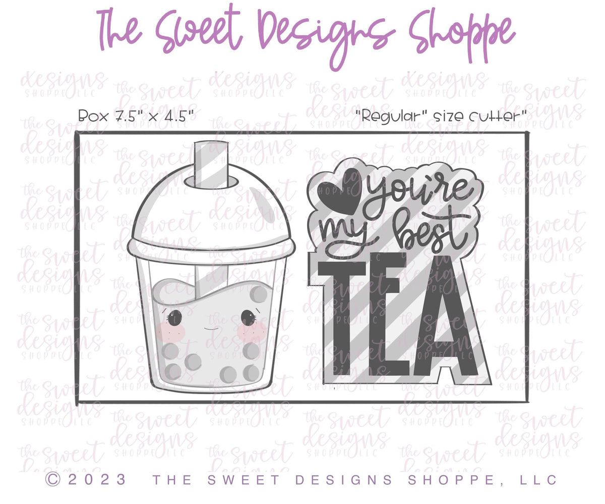 Cookie Cutters - You're My BestTEA Set - Set of 2 - Cookie Cutters - The Sweet Designs Shoppe - TSDS - - ALL,Cookie Cutter,Food,Food beverages,Fruits and Vegetables,Mini Sets,Plaque,Plaques,PLAQUES HANDLETTERING,Promocode,regular sets,set,STL,valentine,valentines,Vegetable