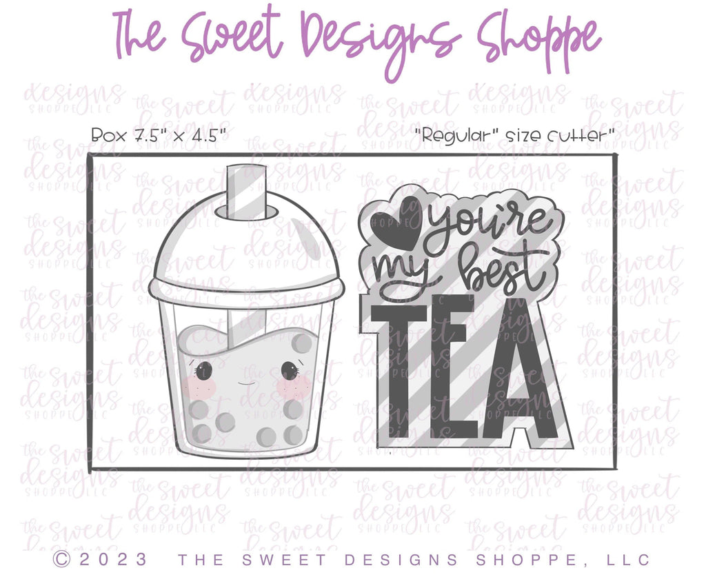 Cookie Cutters - You're My BestTEA Set - Set of 2 - Cookie Cutters - The Sweet Designs Shoppe - TSDS - - ALL,Cookie Cutter,Food,Food beverages,Fruits and Vegetables,Mini Sets,Plaque,Plaques,PLAQUES HANDLETTERING,Promocode,regular sets,set,valentine,valentines,Vegetable