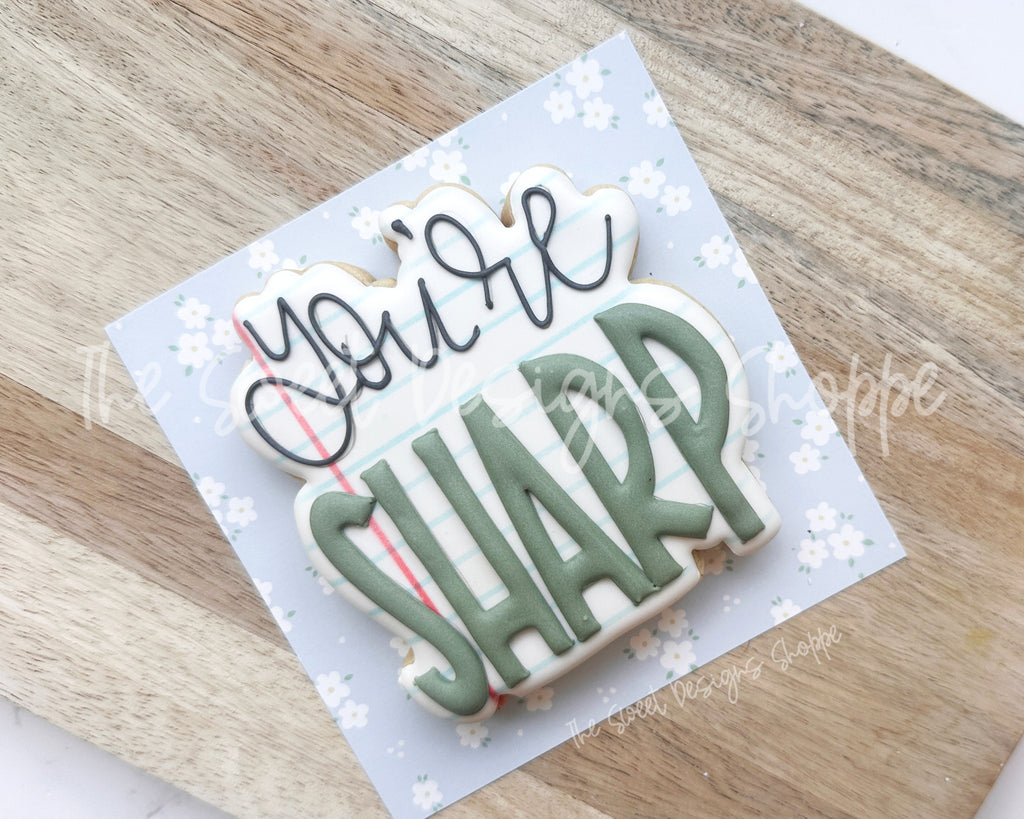 Cookie Cutters - You're Sharp Plaque - Cookie Cutter - The Sweet Designs Shoppe - TSDS - - ALL,back to school,Best Teacher plaque,Cookie Cutter,Grad,Graduation,graduations,Plaque,Plaques,Promocode,School,School / Graduation,STL,Teacher,Teacher Appreciation